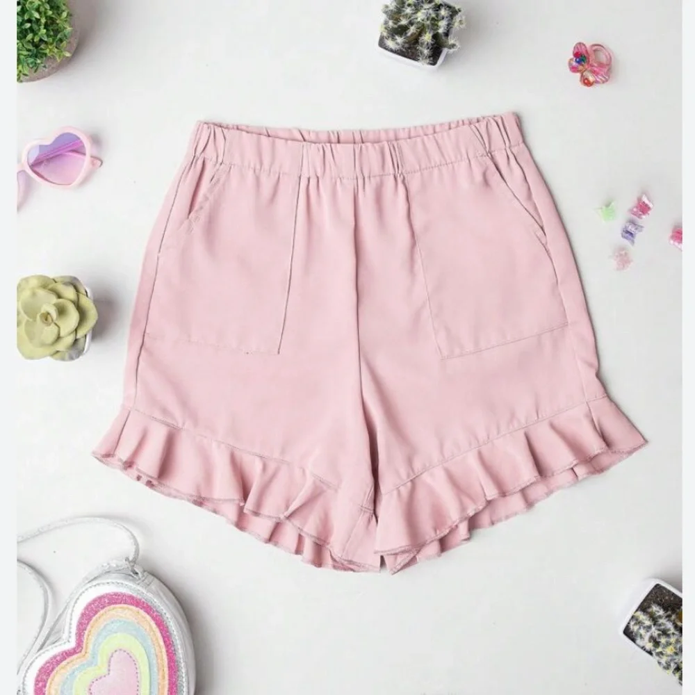 Pink Ruffle shorts_Spring_Easter_Womens_Large - Picture 2 of 5